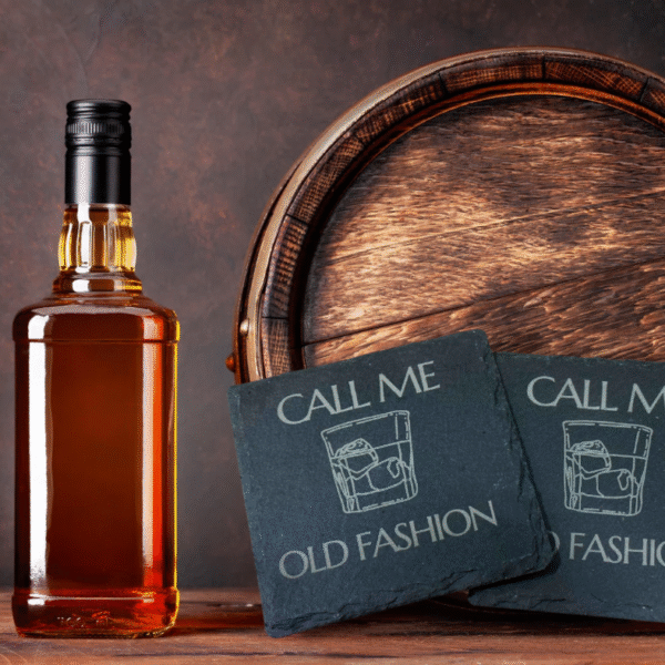 "Call me old fashion" slate coaster