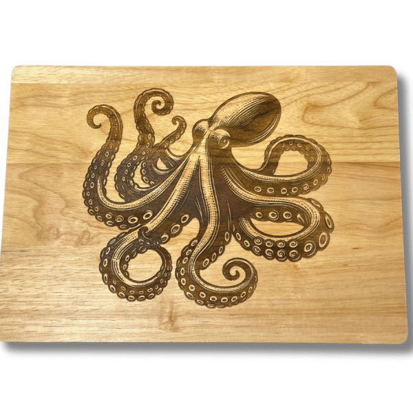 Octopus Rubberwood Cutting Board