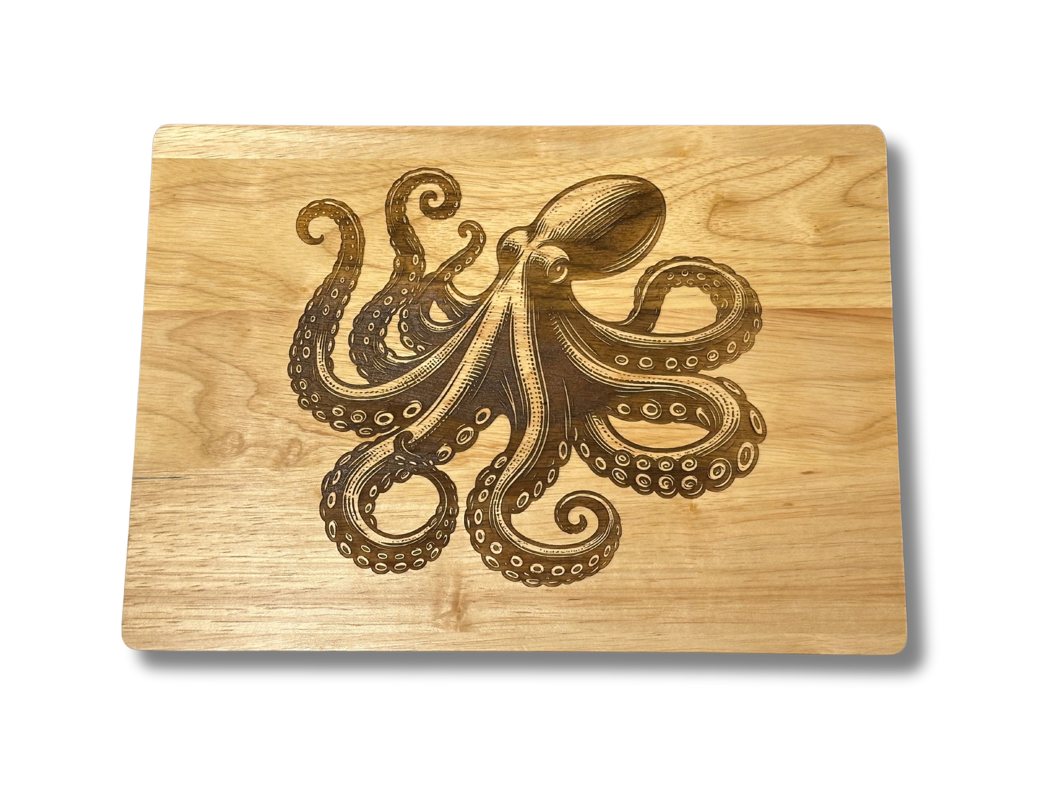Octopus Rubberwood Cutting Board