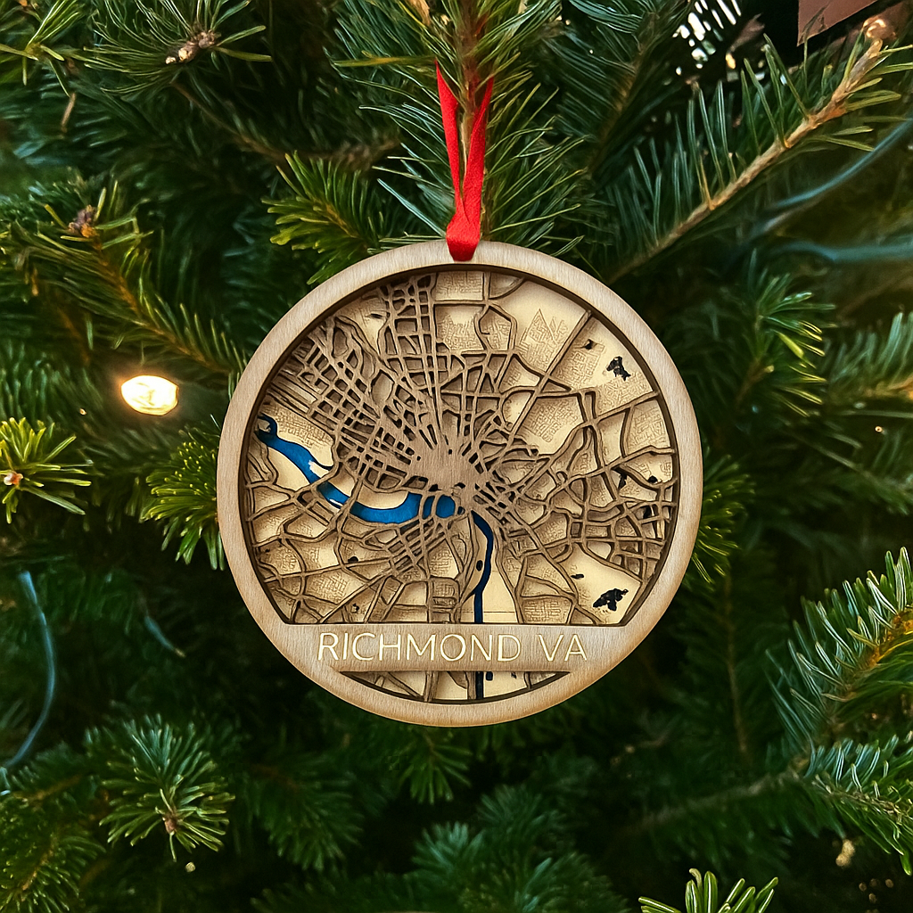 Richmond Map Ornament - Image 2