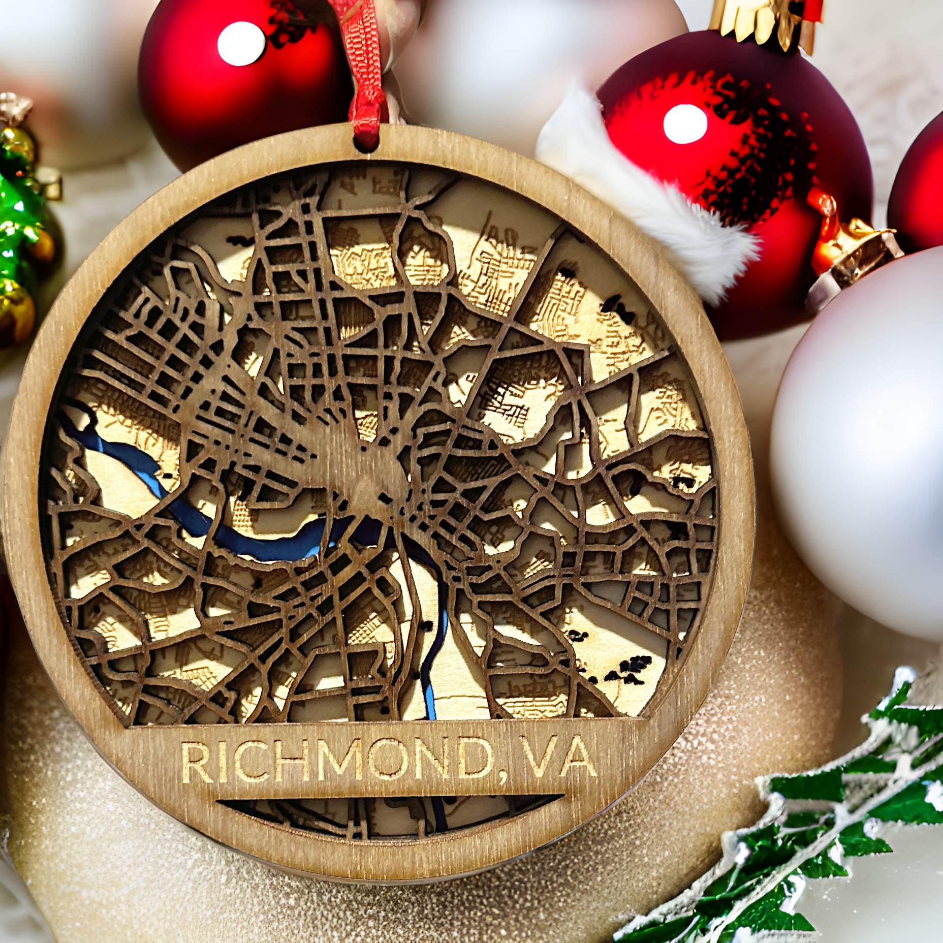 Richmond Map Ornament