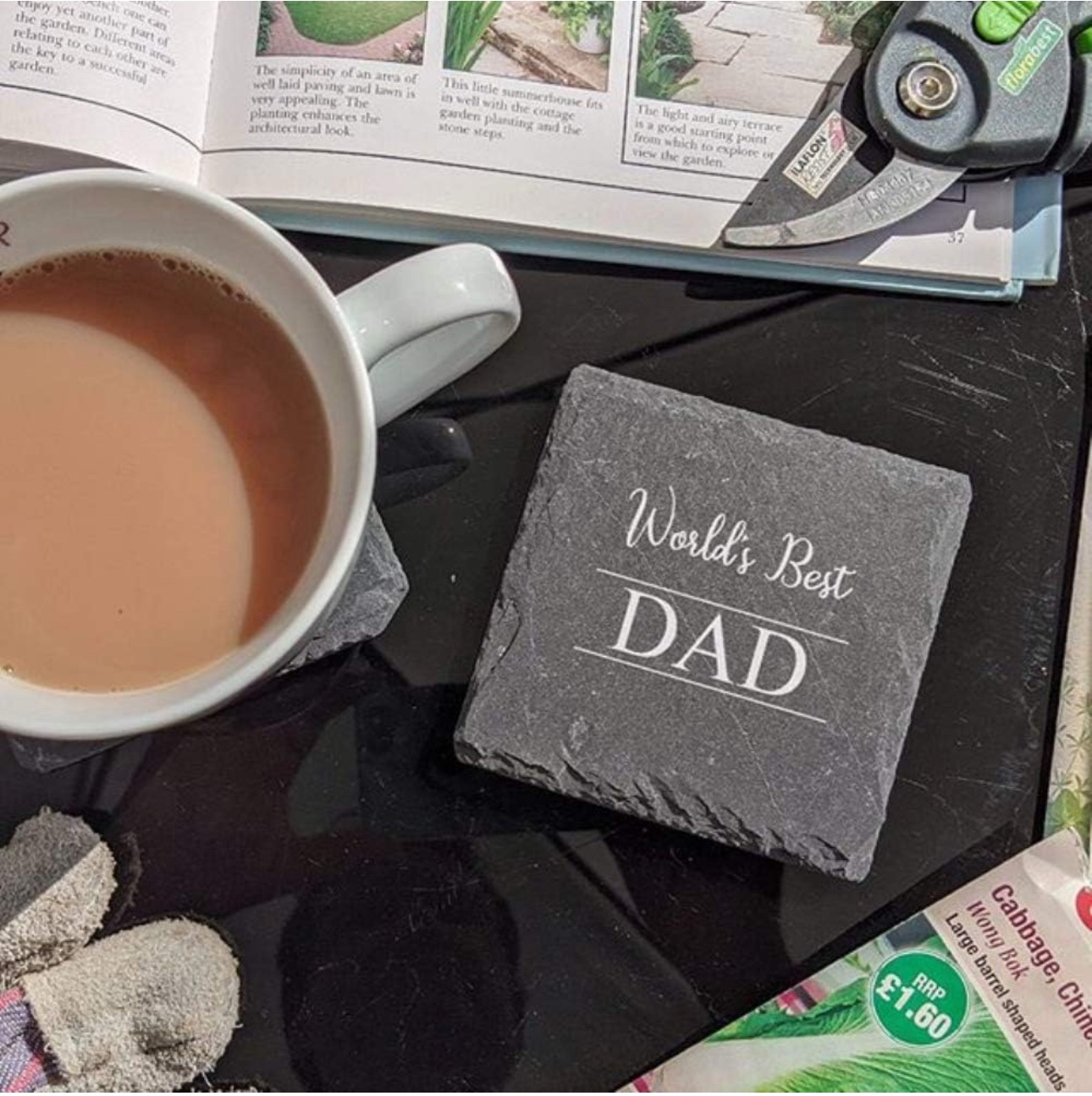 Personalized Slate Coaster Set (4)