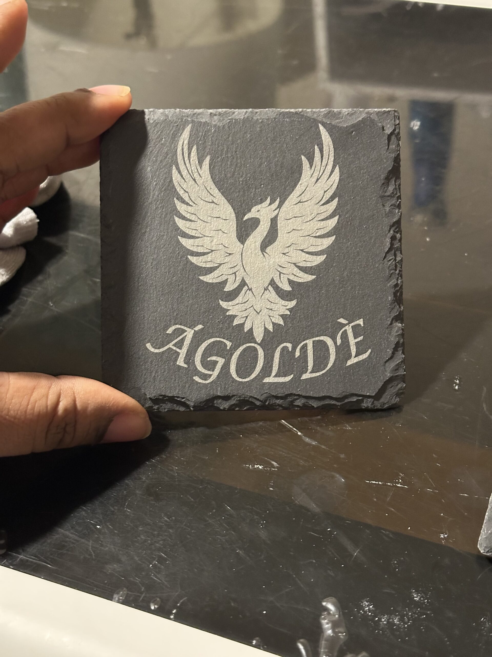 Personalized Slate Coaster Set (4) - Image 3