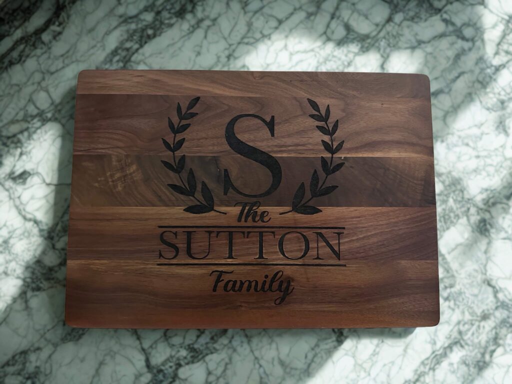 Personalized Walnut Cutting Board
